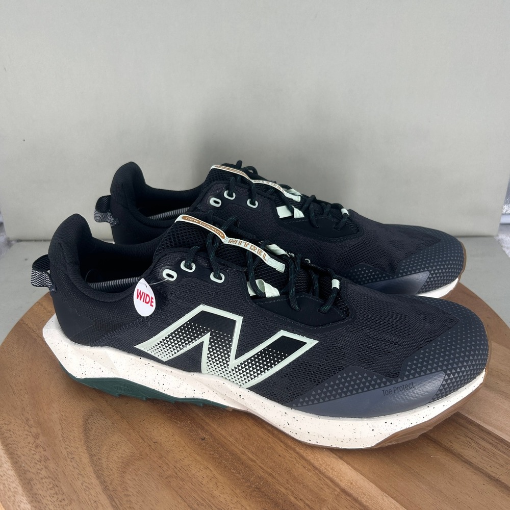 New Balance Nitrel v6 Trail Running Shoes Black Green Mens 15 4E Extra Wide